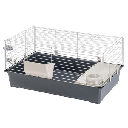 Une petite cage pour lapin Un cape à lapin en métal